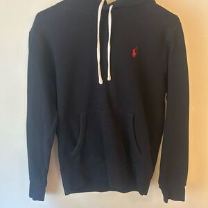 Ralph Lauren Black Hoodie with Red Emblem